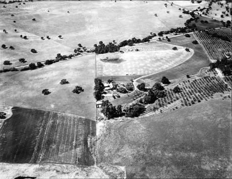 Aerial photo of home (off Arastradero Road, Palo Alto) around 1925.