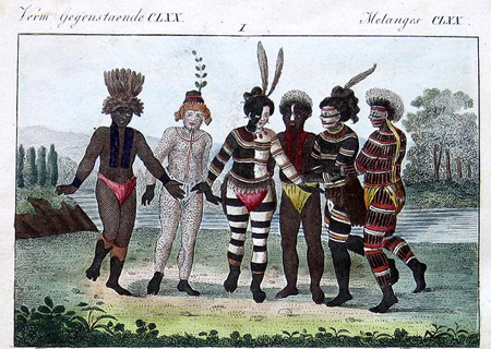 Von Langsdorff Sketch of Indians at Mission San José in 1806